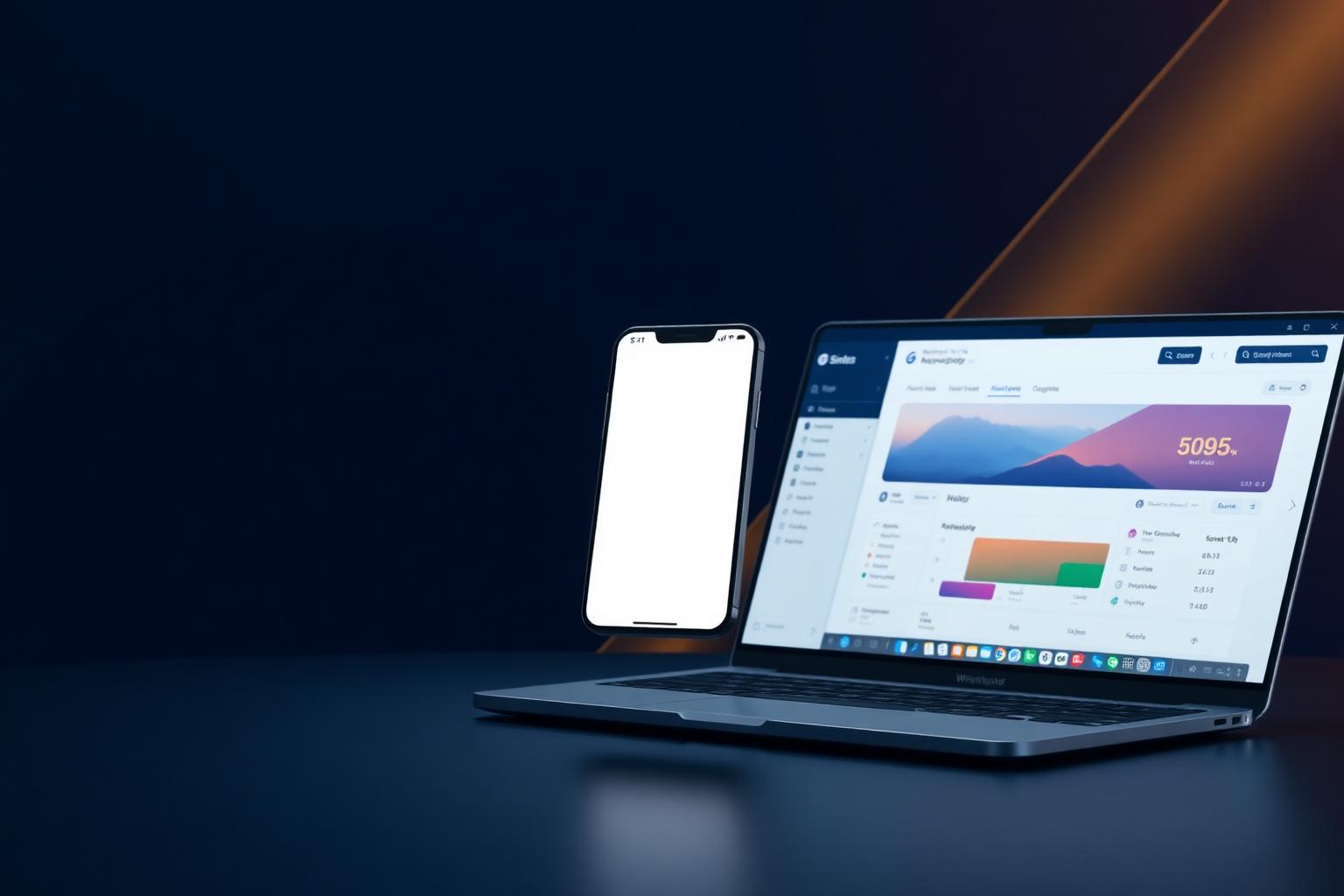 Mockups de aplicativos e sistemas web da DM Pages